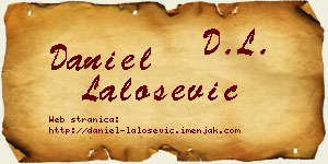 Daniel Lalošević vizit kartica